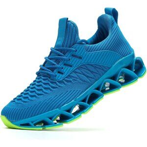 Women Sky Blue Slip-On Walking Running Shoes Blade Sneaker Non-Slip Comfort